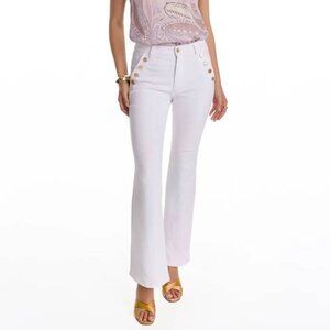 NEW THE NOLI SHOP Women's Allegra Bootcut Jeans White Size 29